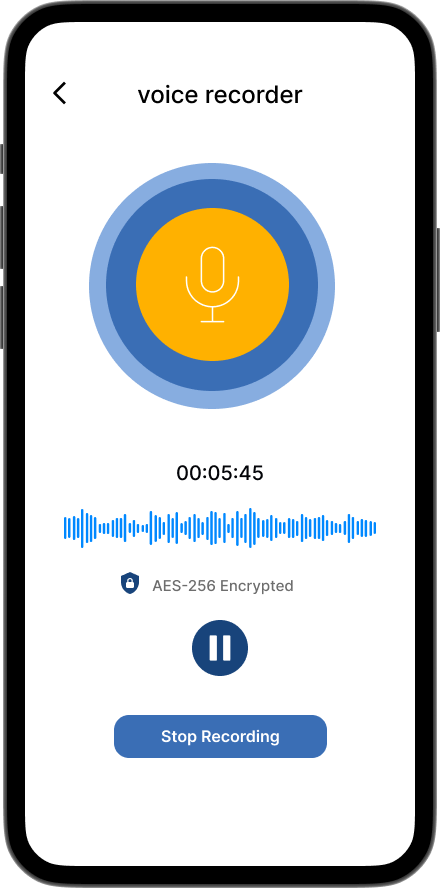 Voice Recorder Active Capture Screen