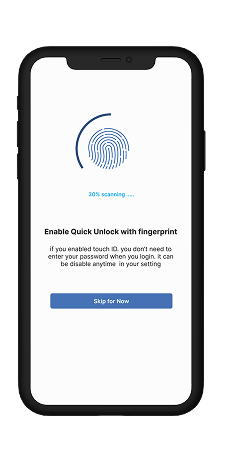 Quick Unlock & Biometric Login Screen